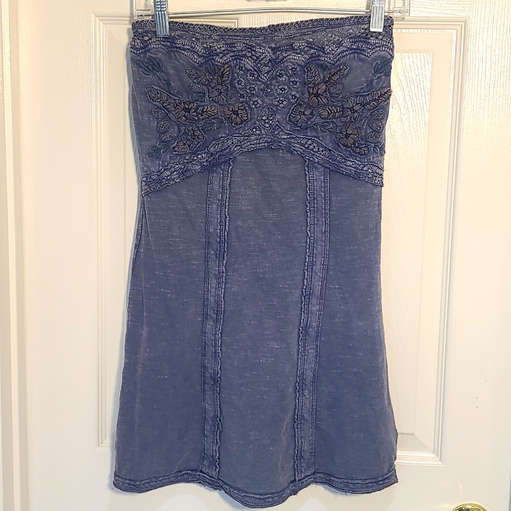 Free People XS Purple Strapless Dress